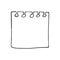note sheet. notepad torn page. vector illustration hand drawn in doodle line art style. monochrome, scandinavian