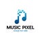 Note Tone Music Pixel Modern Technology Business Logo