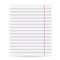 Notebook blank paper background. A sheet of paper in line. Isolated on a white background. Vector