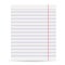 Notebook blank paper background. A sheet of paper in line. Isolated on a white background. Vector