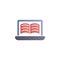 Notebook, book, online color gradient vector icon