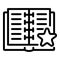 Notebook bookmark icon, outline style