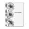 Notebook cover design with hand-drawn gerbera flowers