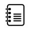 Notebook icon, notepad page icon.