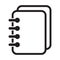 Notebook icon, notepad page icon.