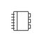 Notebook line icon