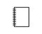 Notebook line icon