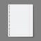 Notebook line squared dot. Diary template. Notepad empty page set. Vector blank white list mock up