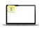Notebook Mockup Yellow Sticker Paragraph