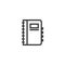 notebook outline icon. isolated document paper note icon in thin line style for graphic and web design. Simple flat symbol Pixel P