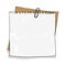 Notebook paper on cardboard background