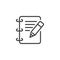 Notebook Pencil outline icon