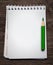 Notebook with pensil