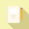 Notebook project icon flat vector. Business test