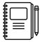 Notebook project icon outline vector. Business test