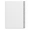Notebook realistic. White copybook blank closed spiral binder. Paper organizer, sketchbook or diary mockup. Clean sheets