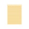 Notebook yellow lined paper sheet