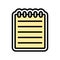 notepad download file color icon vector illustration