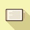 Notepad icon flat vector. Write paper
