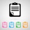 Notepad icons set great for any use. Vector EPS10.