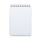 Notepad mockup open on blank piece of paper, small pocket note book as text message template