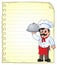 Notepad page with chef theme 1