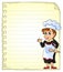 Notepad page with chef theme 3