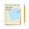 Notepad with title New Year`s Resolutions