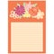 Notepaper page with floral background