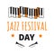 Notes and musical instruments isolated icons international jazz festival day vector