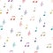 Notes. Seamless pattern background notes. Music notes, treble clef vector