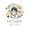 Nothern logo template original design, badge for nothern travel, sport, holiday, adventure colorful hand drawn vector