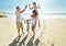 Nothing beats a summers day at the beach. a family enjoying some quality time together at the beach.