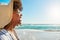 Nothing feels better than ocean air. a young woman enjoying a day at the beach.