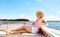 Nothing more relaxing than a boat ride. a mature woman enjoying a relaxing boat ride.