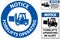 Notice 2-Way Forklifts Operating Sign On White Background