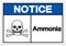 Notice Ammonia Symbol Sign, Vector Illustration, Isolate On White Background Label .EPS10
