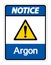 Notice Argon Symbol Sign Isolate On White Background,Vector Illustration