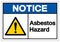 Notice Asbestos Hazard Symbol Sign, Vector Illustration, Isolated On White Background Label .EPS10