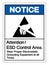 Notice Attention ESD Control Area Wear Proper Electrostatic Grounding Equipment at all Times Symbol Sign, Vector Illustration,