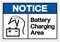 Notice Battery Charging Area Symbol Sign, Vector Illustration, Isolate On White Background Label .EPS10