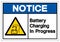 Notice Battery Charging In Progress Symbol Sign, Vector Illustration, Isolate On White Background Label. EPS10