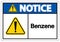 Notice Benzene Symbol Sign On White Background