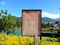 Notice board at entrance of Punakha Dzong, Bhutan