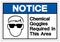 Notice Chemical Goggles Required In This Area Symbol Sign, Vector Illustration, Isolate On White Background Label. EPS10