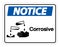 Notice Corrosive Symbol Sign Isolate On White Background,Vector Illustration