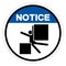 Notice Crush From Equipment Will Injury Or Kill Symbol Sign, Vector Illustration, Isolate On White Background Label. EPS10