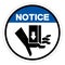 Notice Crush Force From Above Symbol Sign, Vector Illustration, Isolate On White Background Label.EPS10