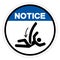 Notice Cutting Of Body Curved Blade Symbol Sign, Vector Illustration, Isolate On White Background Label .EPS10