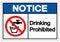 Notice Drinking Prohibited Symbol Sign, Vector Illustration, Isolate On White Background Label .EPS10